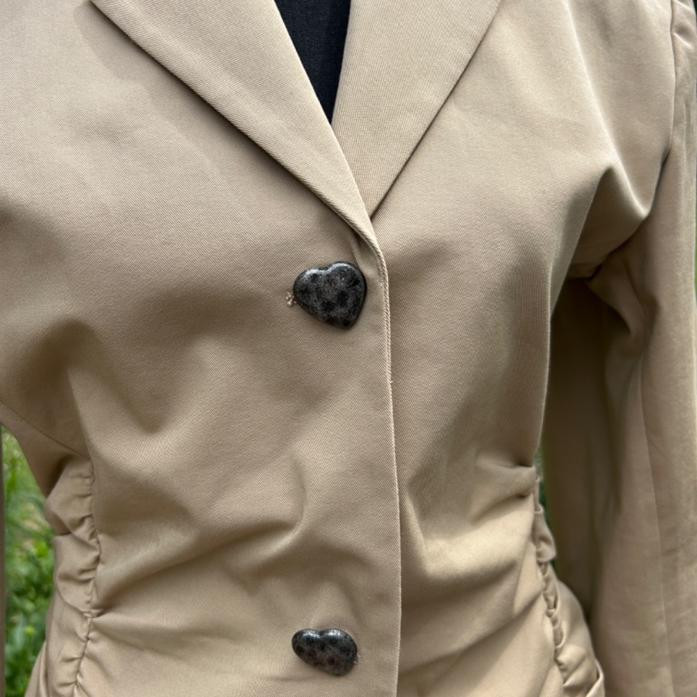 BIMBA Y LOLA JACKET (Spanish/Portuguese) Fashion Brand Size 38 Color Sand - Picture 4 of 12